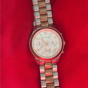 Gorgeous Michael Kors Silver and Rose Gold  Watch